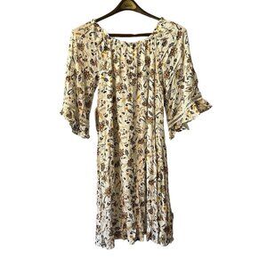 Naif Anthropologie Floral Sundress Size XL Flounce Sleeves Peasant Boho NWT!!‎